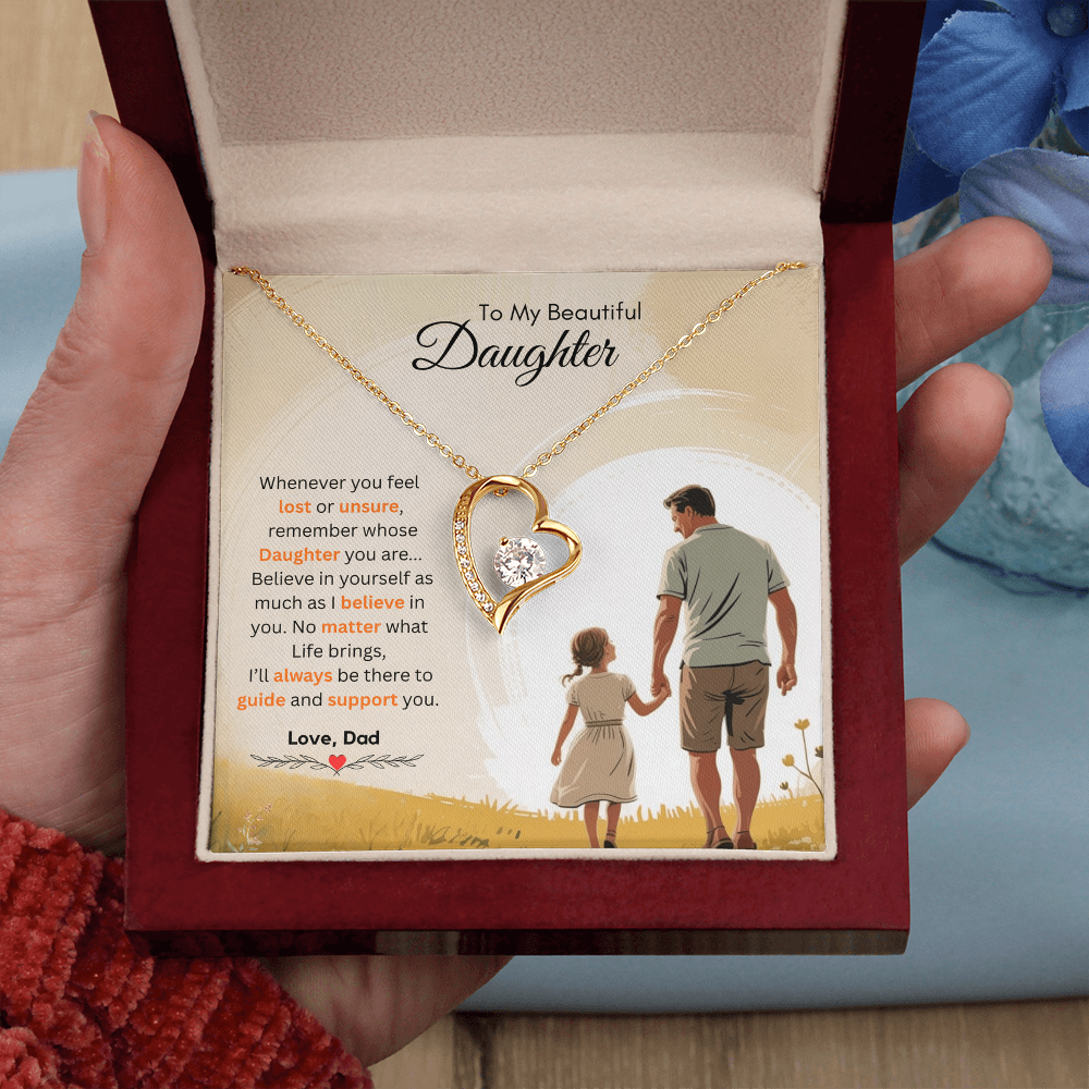 To My Beautiful Daughter Necklace from Dad – Faith-Based & Hopeful