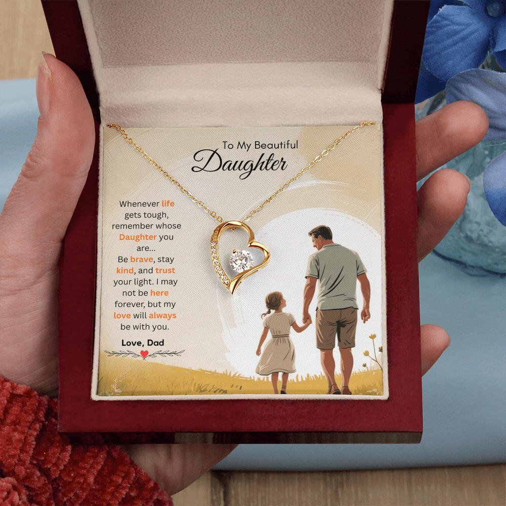 To My Beautiful Daughter Necklace from Dad – Uplifting & Motivational