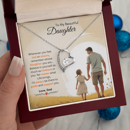 To My Beautiful Daughter Necklace from Dad – Faith-Based & Hopeful