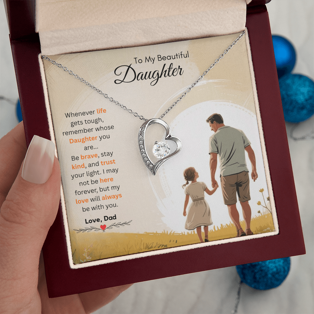 To My Beautiful Daughter Necklace from Dad – Uplifting & Motivational