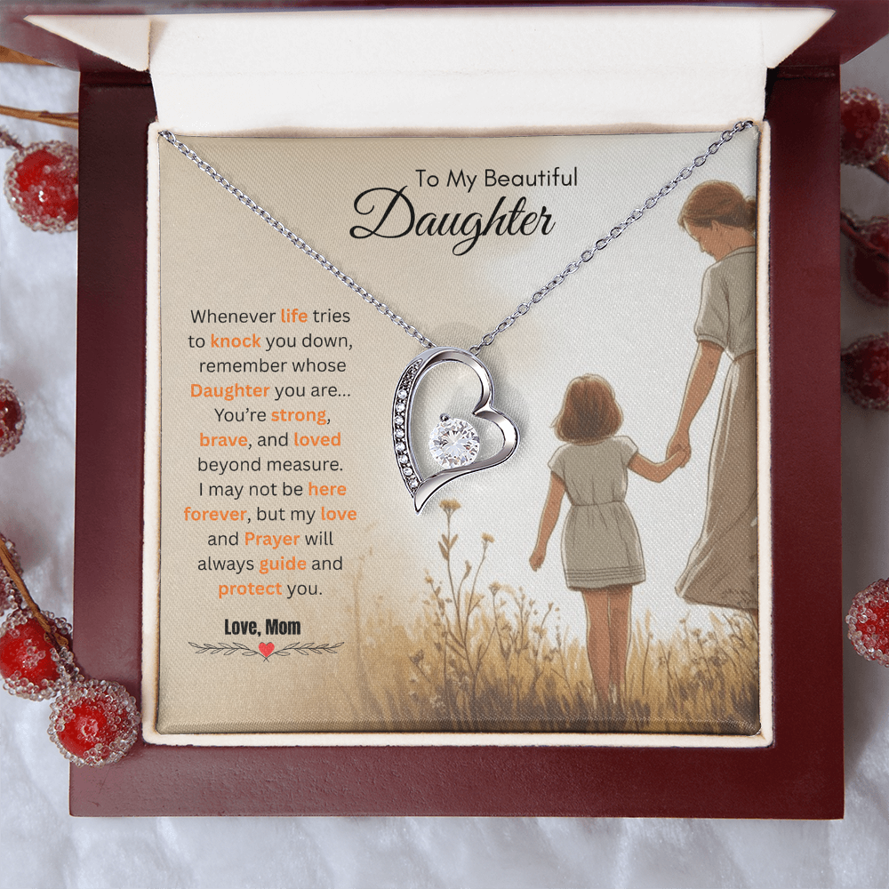 To My Beautiful Daughter Necklace from Mom – Loving & Sentimental