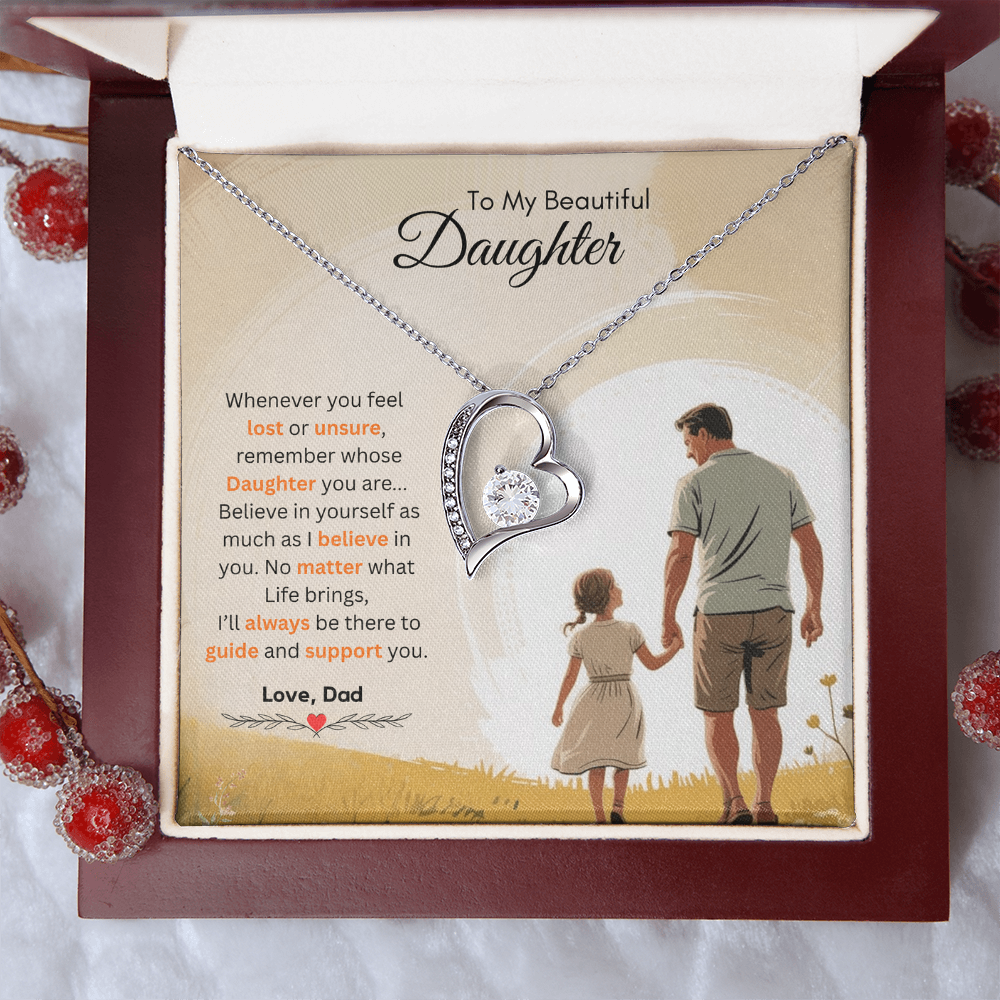 To My Beautiful Daughter Necklace from Dad – Faith-Based & Hopeful
