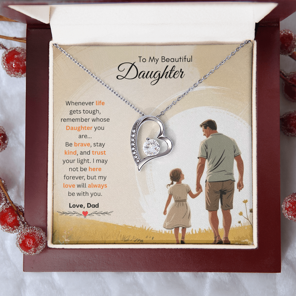 To My Beautiful Daughter Necklace from Dad – Uplifting & Motivational