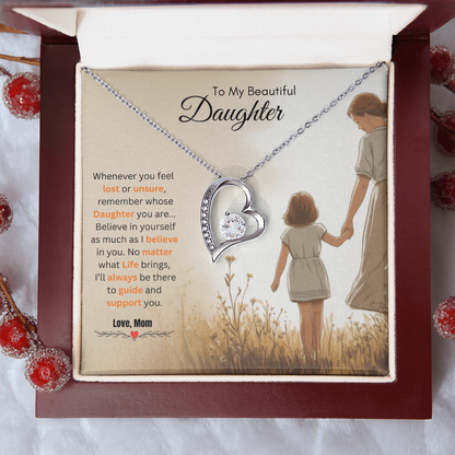 To My Beautiful Daughter Necklace from Mom – Uplifting & Motivational