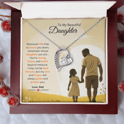 To My Beautiful Daughter Necklace from Dad – Bold & Empowering