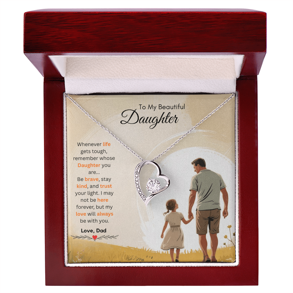 To My Beautiful Daughter Necklace from Dad – Uplifting & Motivational