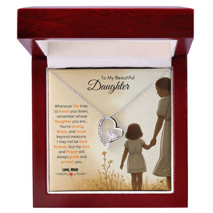 To My Beautiful Daughter Necklace from Mom – Bold & Empowering