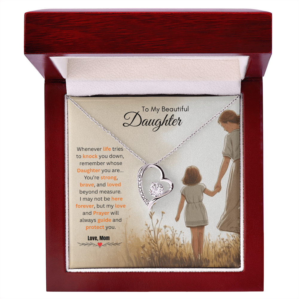 To My Beautiful Daughter Necklace from Mom – Loving & Sentimental