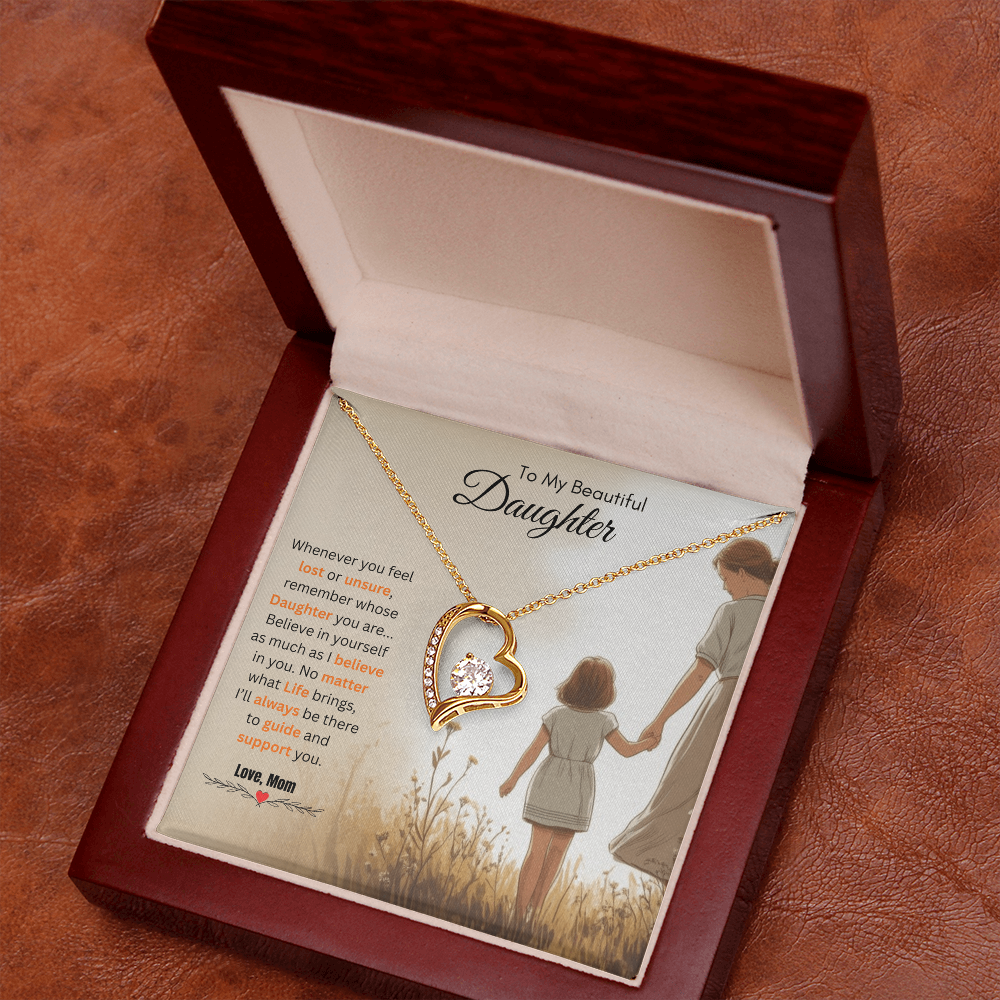 To My Beautiful Daughter Necklace from Mom – Uplifting & Motivational