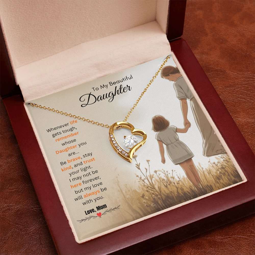 To My Daughter Necklace from Mom - Gift for Daughter