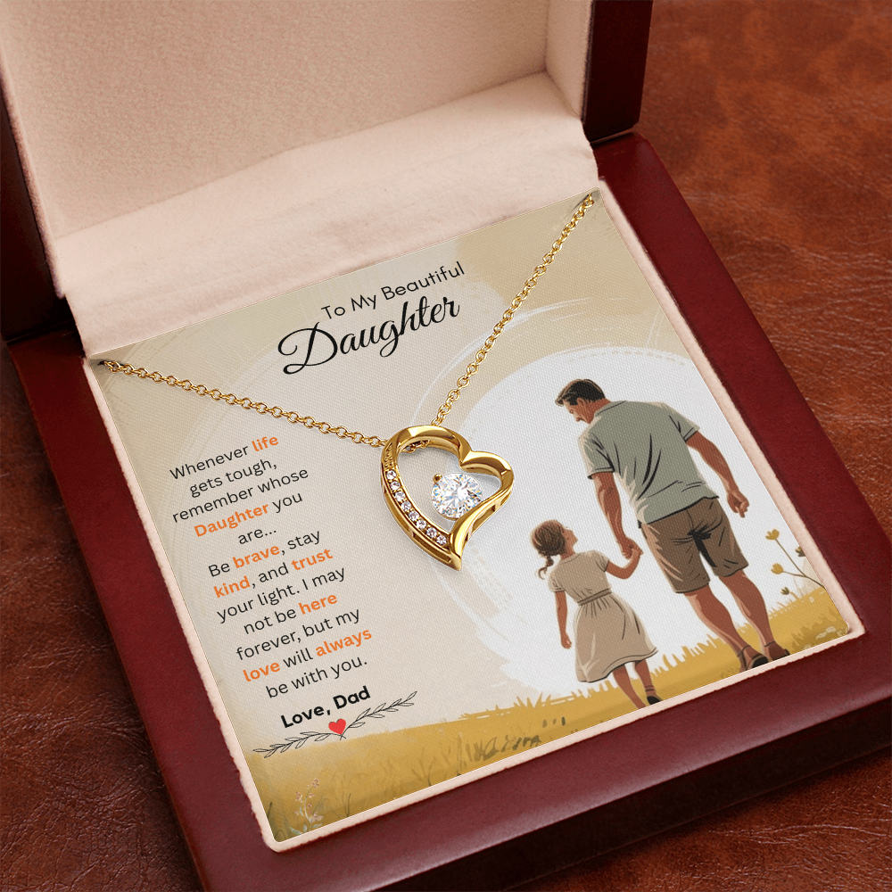 To My Beautiful Daughter Necklace from Dad – Uplifting & Motivational