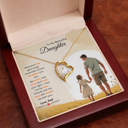 To My Beautiful Daughter Necklace from Dad – Uplifting & Motivational