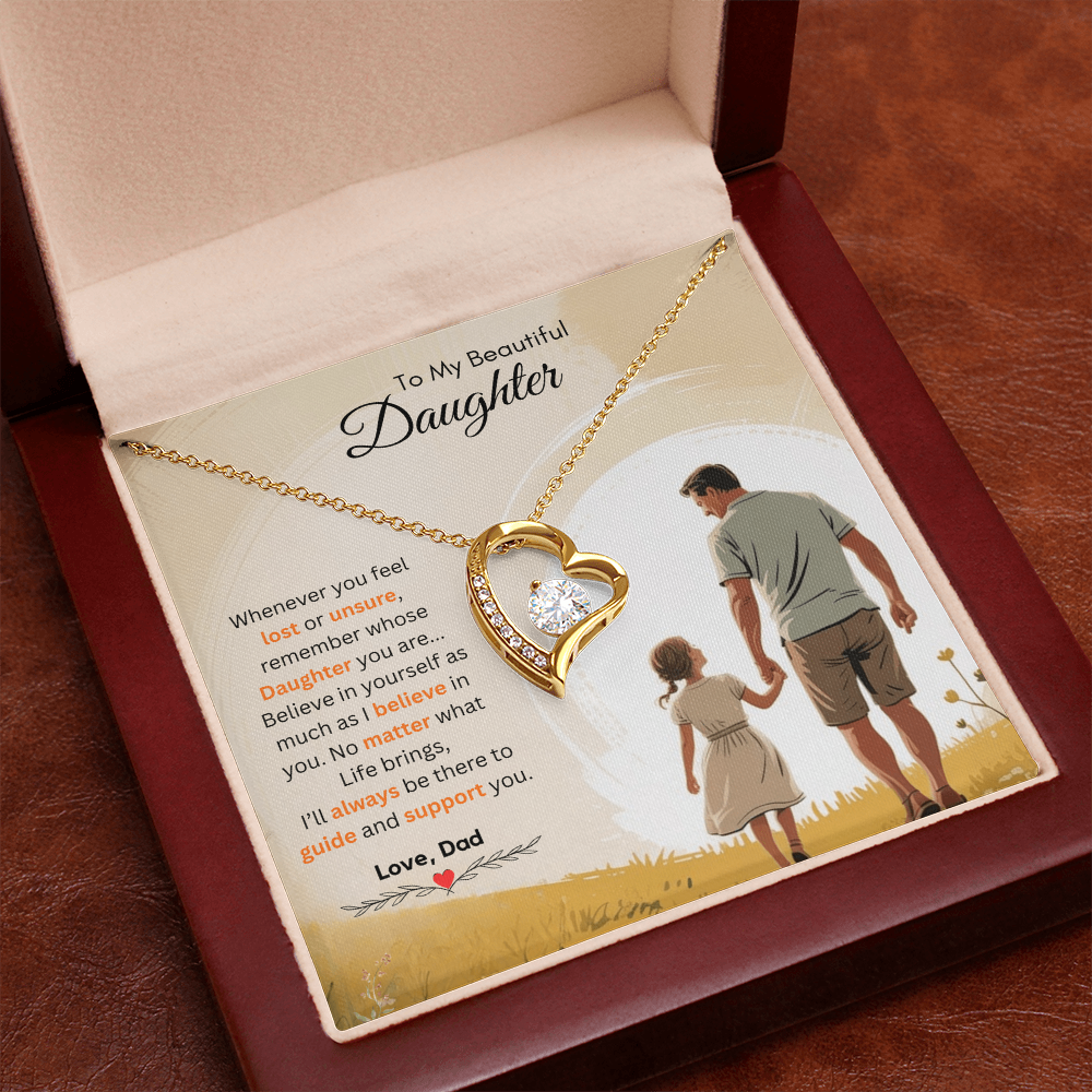 To My Beautiful Daughter Necklace from Dad – Faith-Based & Hopeful