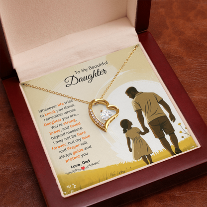 To My Beautiful Daughter Necklace from Dad – Bold & Empowering