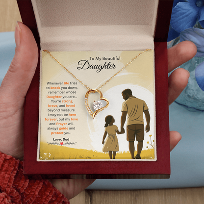 To My Beautiful Daughter Necklace from Dad – Bold & Empowering
