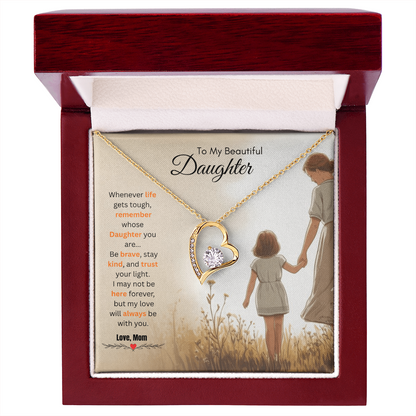 To My Daughter Necklace from Mom - Gift for Daughter