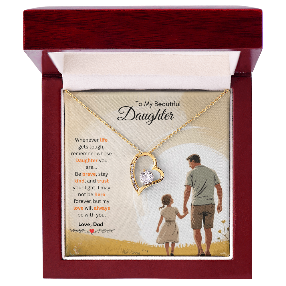 To My Beautiful Daughter Necklace from Dad – Uplifting & Motivational