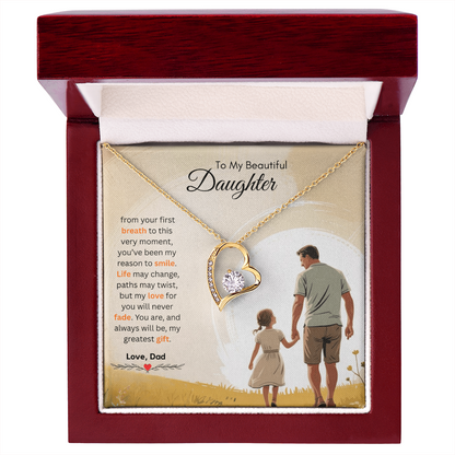 To My Beautiful Daughter Necklace from Dad – Loving & Sentimental