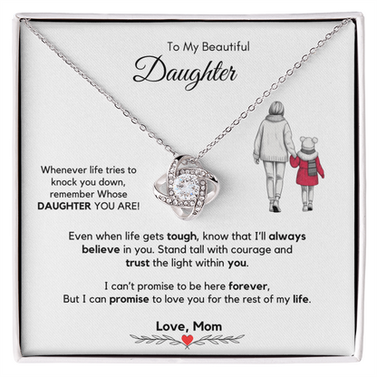 To My Daughter Necklace from Mom & Dad with Luxury Gift Box