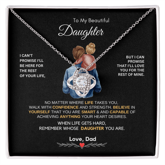 Dad to Daughter Gifts - To My Daughter Necklace from Dad & Mom