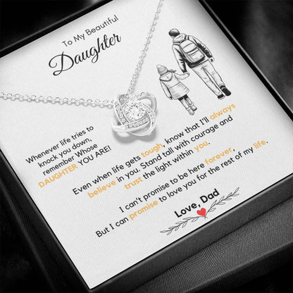 To My Daughter Necklace from Dad & Mom
