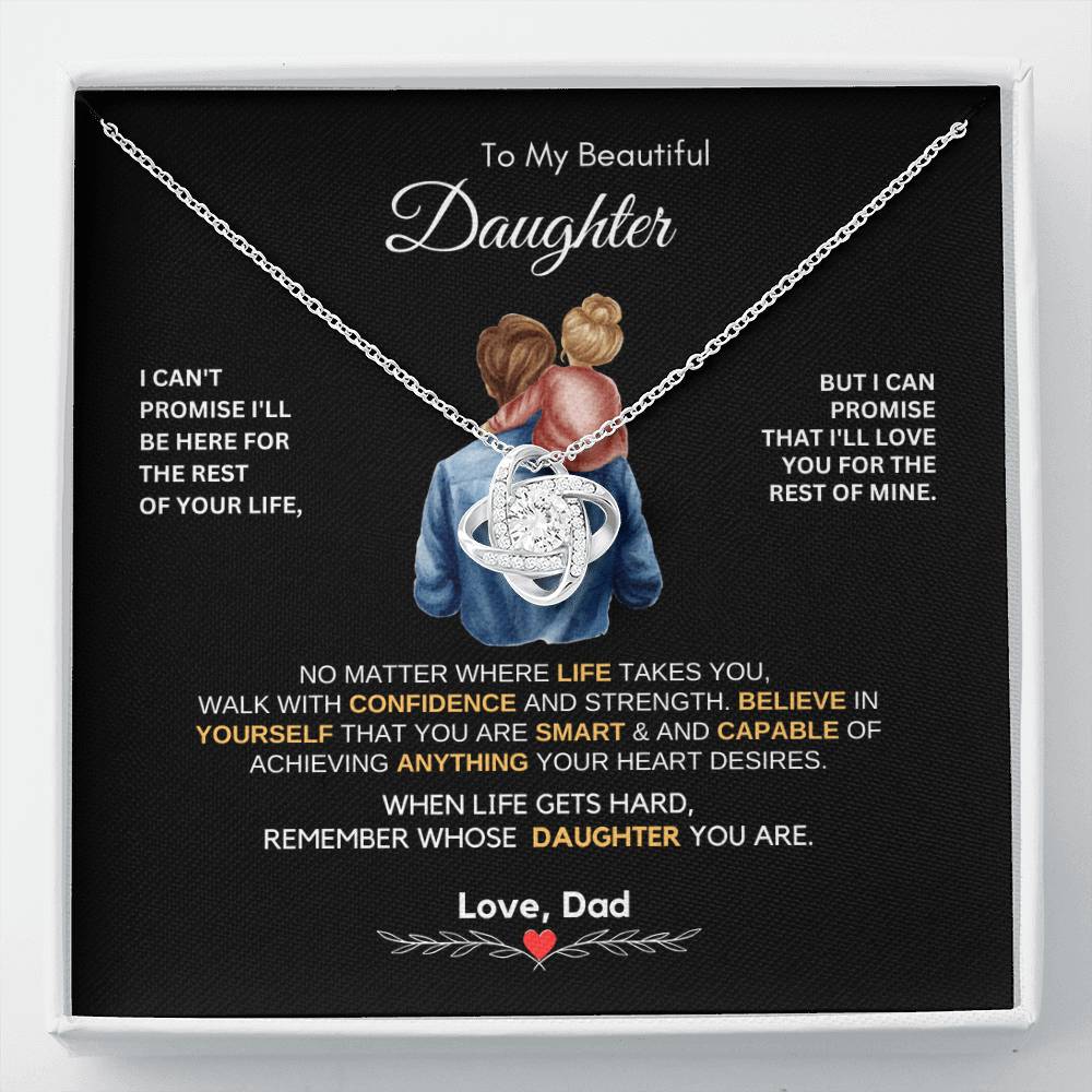 Dad to Daughter Gifts - To My Daughter Necklace from Dad & Mom