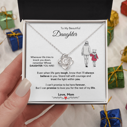 To My Daughter Necklace from Mom & Dad with Luxury Gift Box
