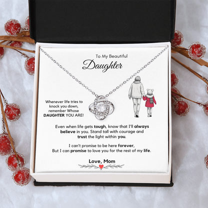 To My Daughter Necklace from Mom & Dad with Luxury Gift Box