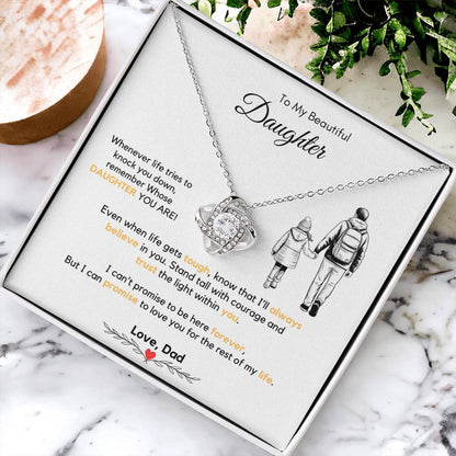 To My Daughter Necklace from Dad & Mom