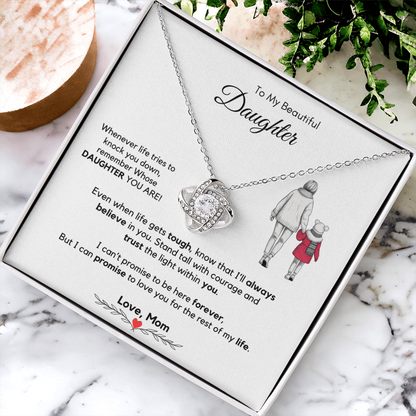 To My Daughter Necklace from Mom & Dad with Luxury Gift Box