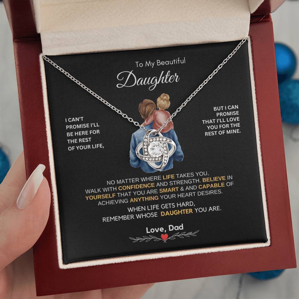 Dad to Daughter Gifts - To My Daughter Necklace from Dad & Mom