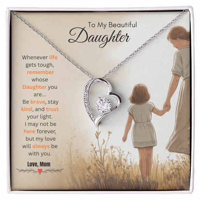 To My Daughter Necklace from Mom - Gift for Daughter