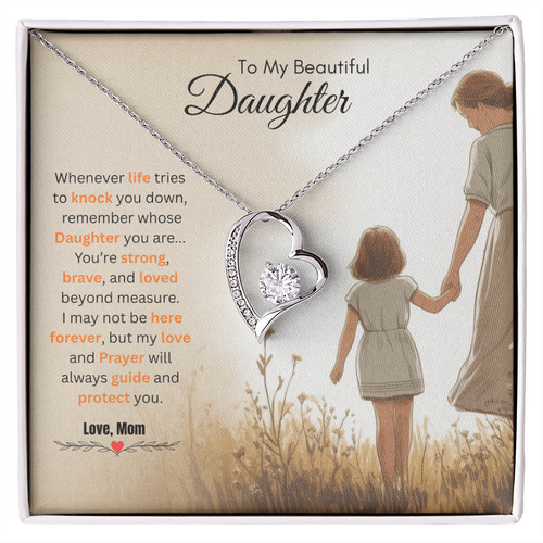 To My Beautiful Daughter Necklace from Mom – Loving & Sentimental