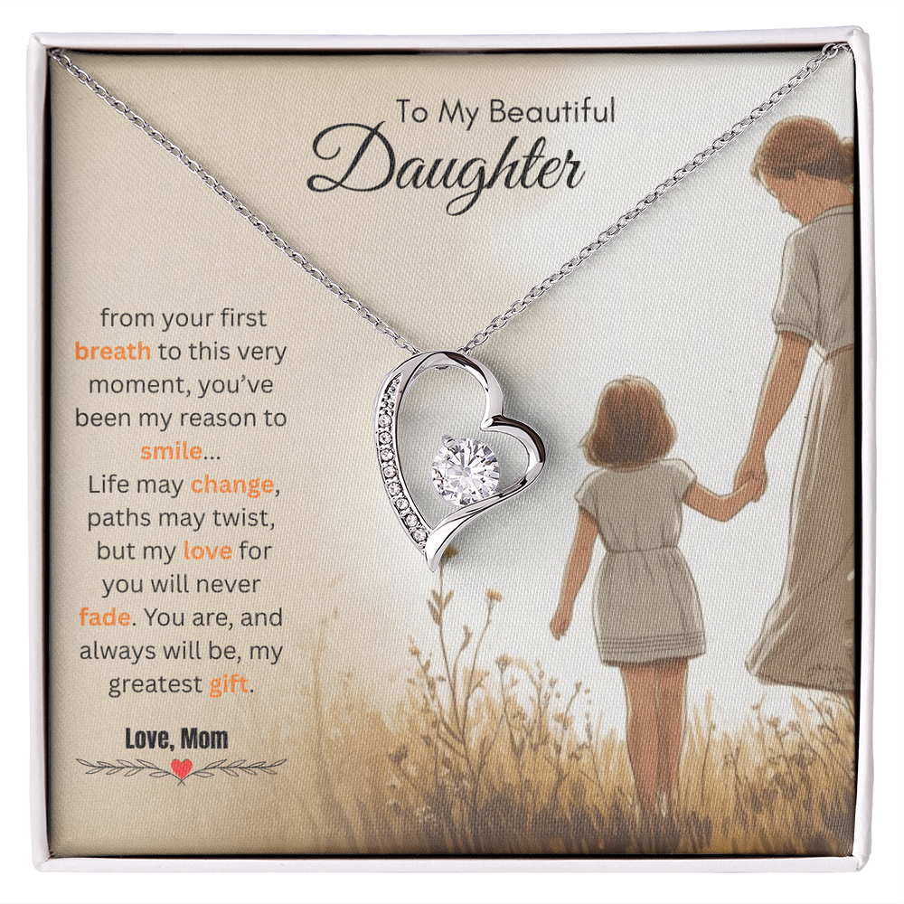 To My Beautiful Daughter Necklace from Mom – Faith-Based & Hopeful