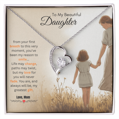 To My Beautiful Daughter Necklace from Mom – Faith-Based & Hopeful