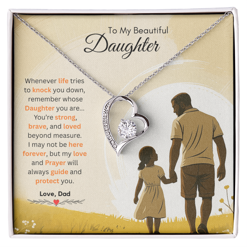 To My Beautiful Daughter Necklace from Dad – Bold & Empowering