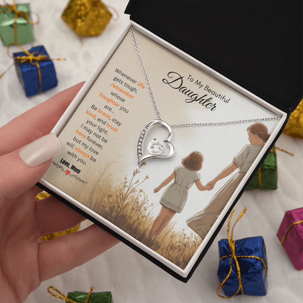 To My Daughter Necklace from Mom - Gift for Daughter