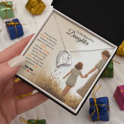 To My Beautiful Daughter Necklace from Mom – Faith-Based & Hopeful