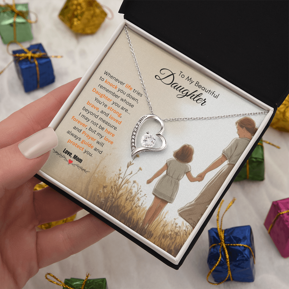 To My Beautiful Daughter Necklace from Mom – Loving & Sentimental