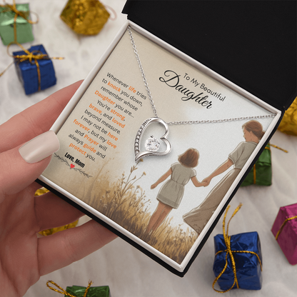 To My Beautiful Daughter Necklace from Mom – Loving & Sentimental