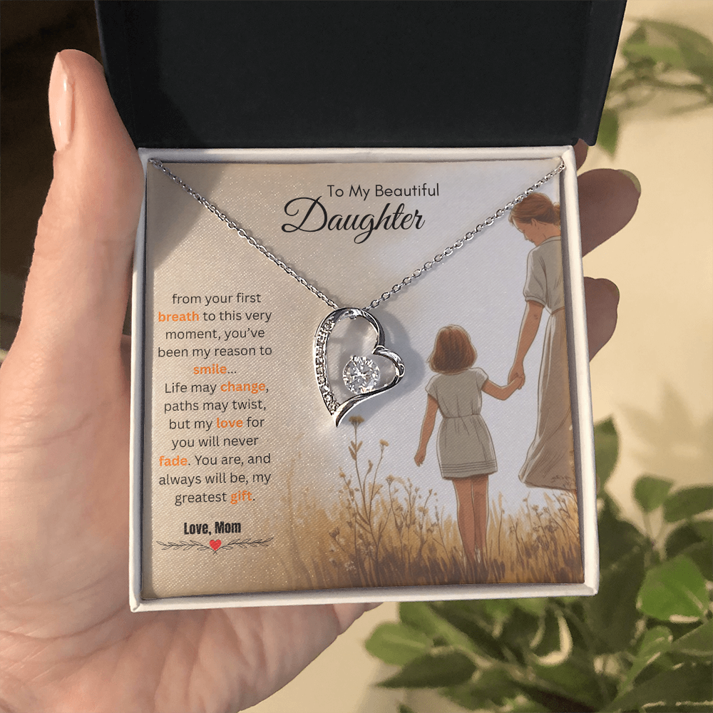 To My Beautiful Daughter Necklace from Mom – Faith-Based & Hopeful