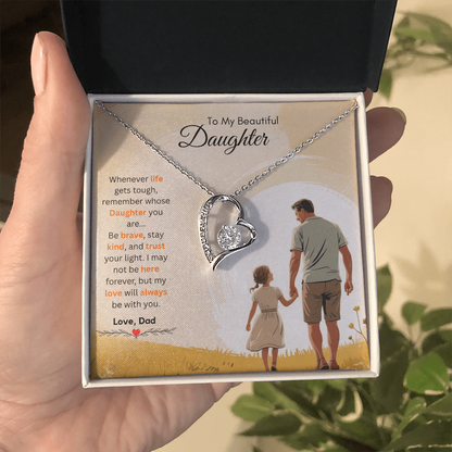 To My Beautiful Daughter Necklace from Dad – Uplifting & Motivational