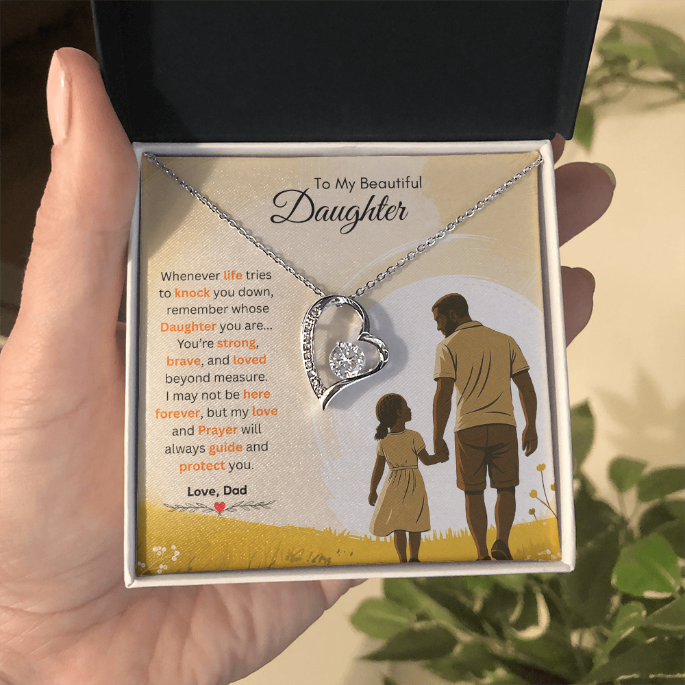 To My Beautiful Daughter Necklace from Dad – Bold & Empowering