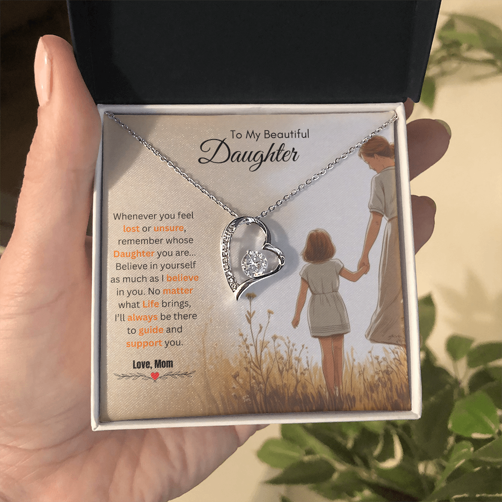 To My Beautiful Daughter Necklace from Mom – Uplifting & Motivational