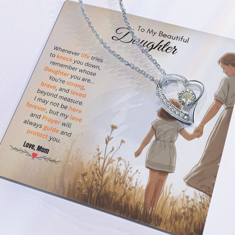 To My Beautiful Daughter Necklace from Mom – Loving & Sentimental