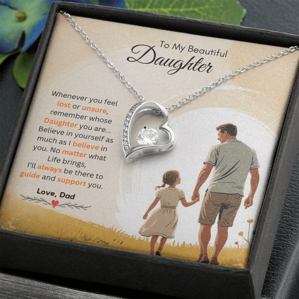 To My Beautiful Daughter Necklace from Dad – Faith-Based & Hopeful