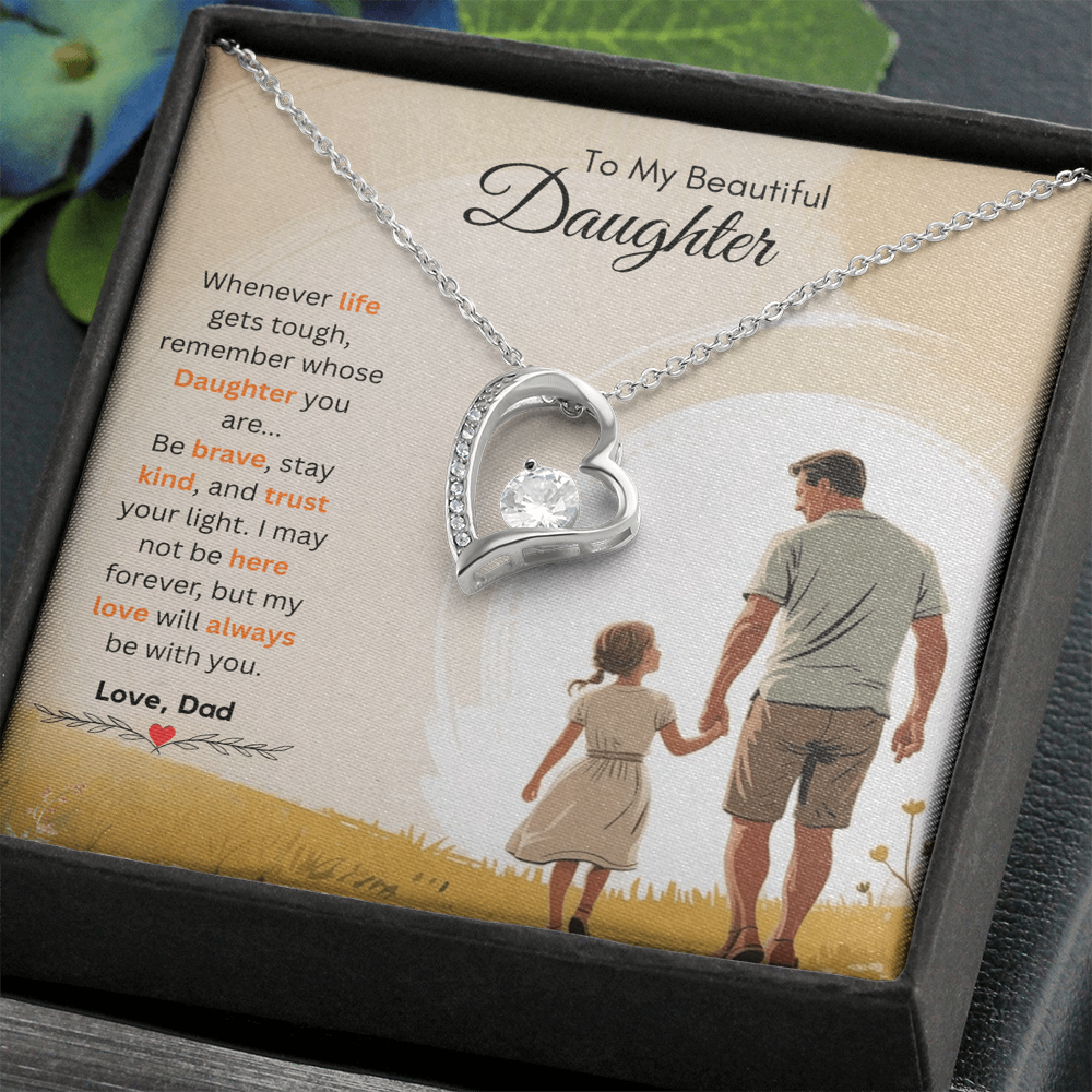 To My Beautiful Daughter Necklace from Dad – Uplifting & Motivational