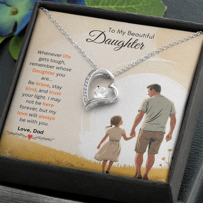 To My Beautiful Daughter Necklace from Dad – Uplifting & Motivational