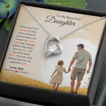To My Beautiful Daughter Necklace from Dad – Loving & Sentimental