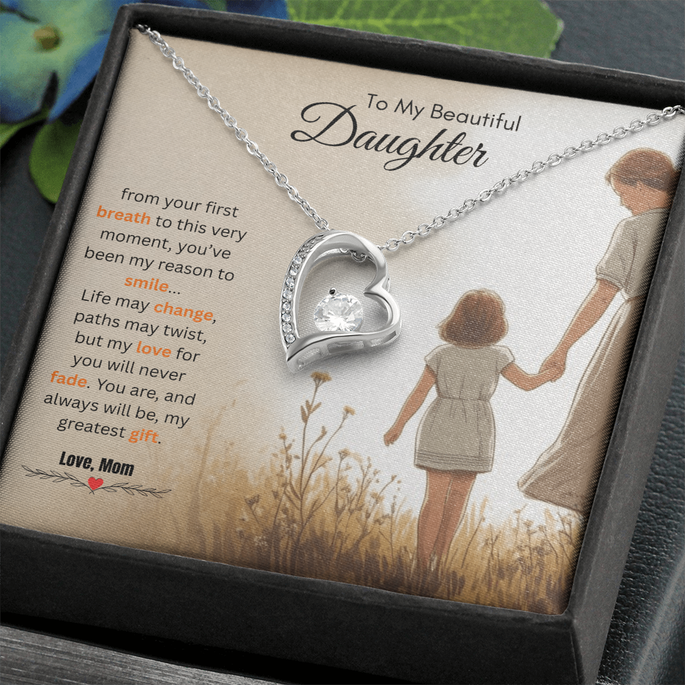 To My Beautiful Daughter Necklace from Mom – Faith-Based & Hopeful